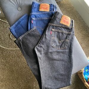 Levi's Men's Jeans - Black and Blue